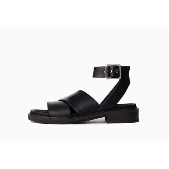 RAG & BONE SLAYTON SANDAL BLACK STRAPPY ITALIAN LEATHER Saze EU37 Women’s 7 $350 - Picture 1 of 11